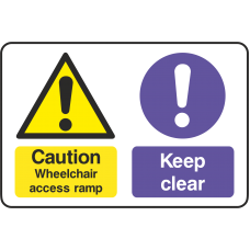 Caution Wheelchair Access Ramp, Keep Clear